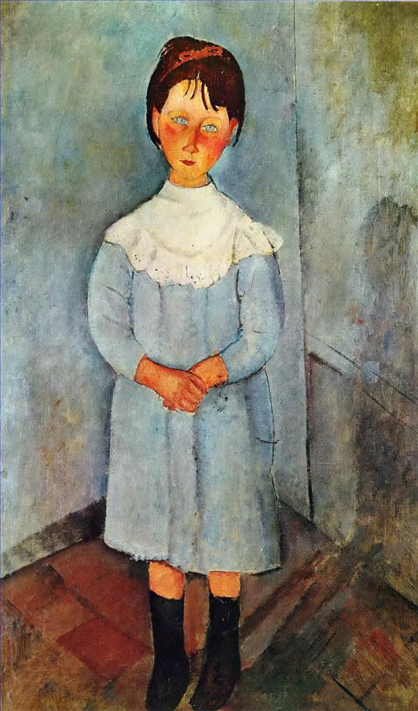 Amedeo Modigliani Ölgemälde - kleines Mädchen in Blau 1918