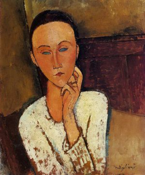 Amedeo Modigliani Werk - lunia czechowska mit der linken hand auf der wange 1918