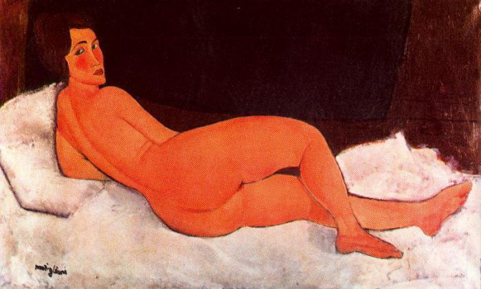 Amedeo Modigliani Ölgemälde - liegender Akt 1917
