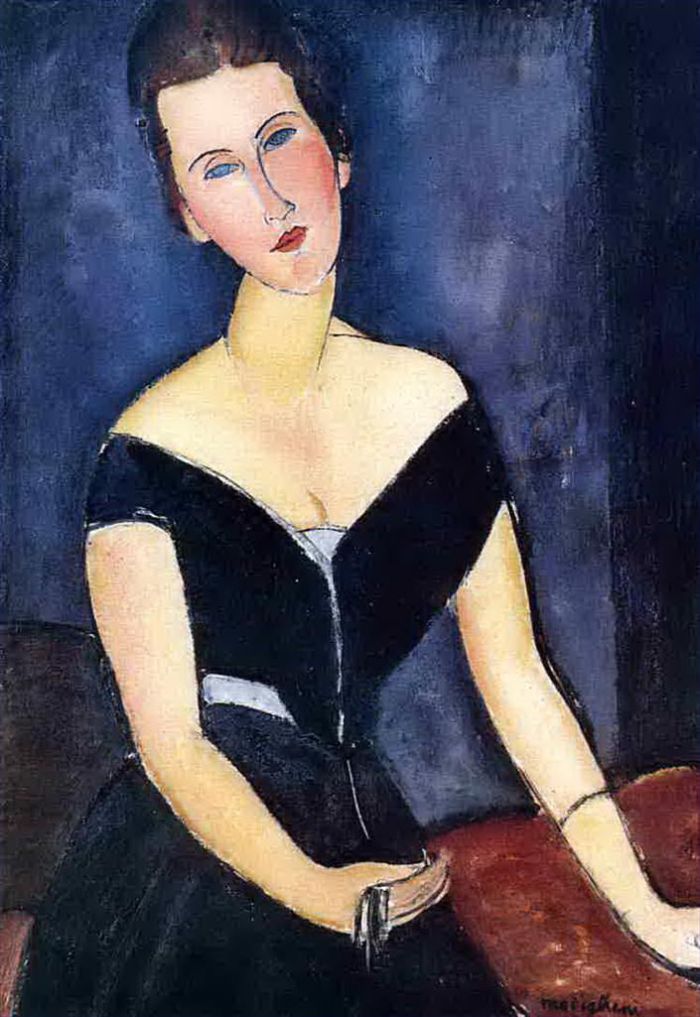 Amedeo Modigliani Ölgemälde - Madame Georges van Muyden 1917