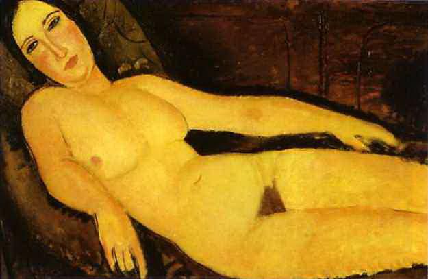 Amedeo Modigliani Ölgemälde - Akt auf Sofa 1918