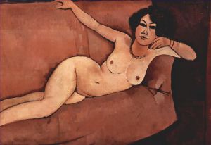 Amedeo Modigliani Werk - Akt auf Sofa Almaisa 1916