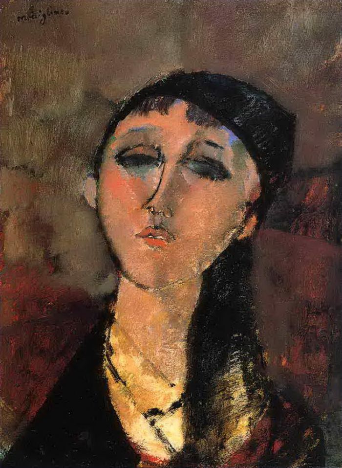 Amedeo Modigliani Ölgemälde - Porträt eines jungen Mädchens Louise 1915