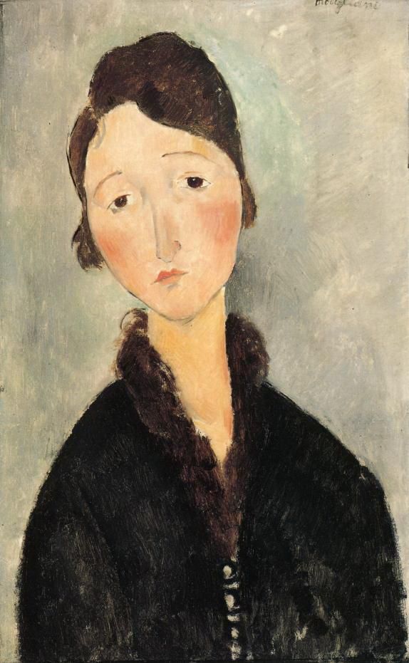 Amedeo Modigliani Ölgemälde - Porträt einer jungen Frau 1