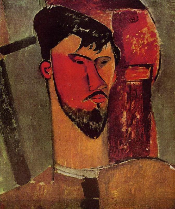 Amedeo Modigliani Ölgemälde - Porträt von Henri Laurens 1915