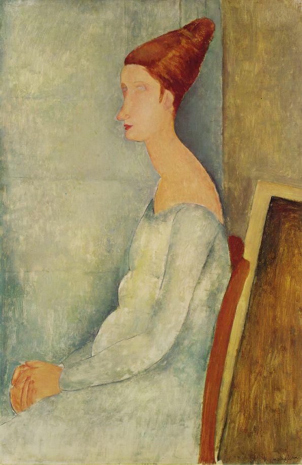 Amedeo Modigliani Ölgemälde - Porträt von Jeanne Hébuterne 1918 2