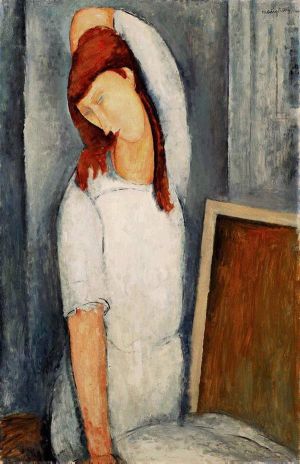 Amedeo Modigliani Werk - Porträt von Jeanne Hébuterne mit dem linken Arm hinter dem Kopf, 1919