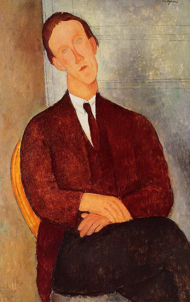 Amedeo Modigliani Ölgemälde - Porträt von Morgan Russell 1918