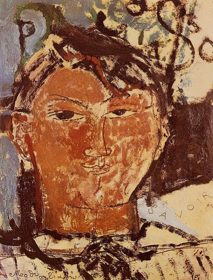 Amedeo Modigliani Ölgemälde - Porträt von Picasso 1915