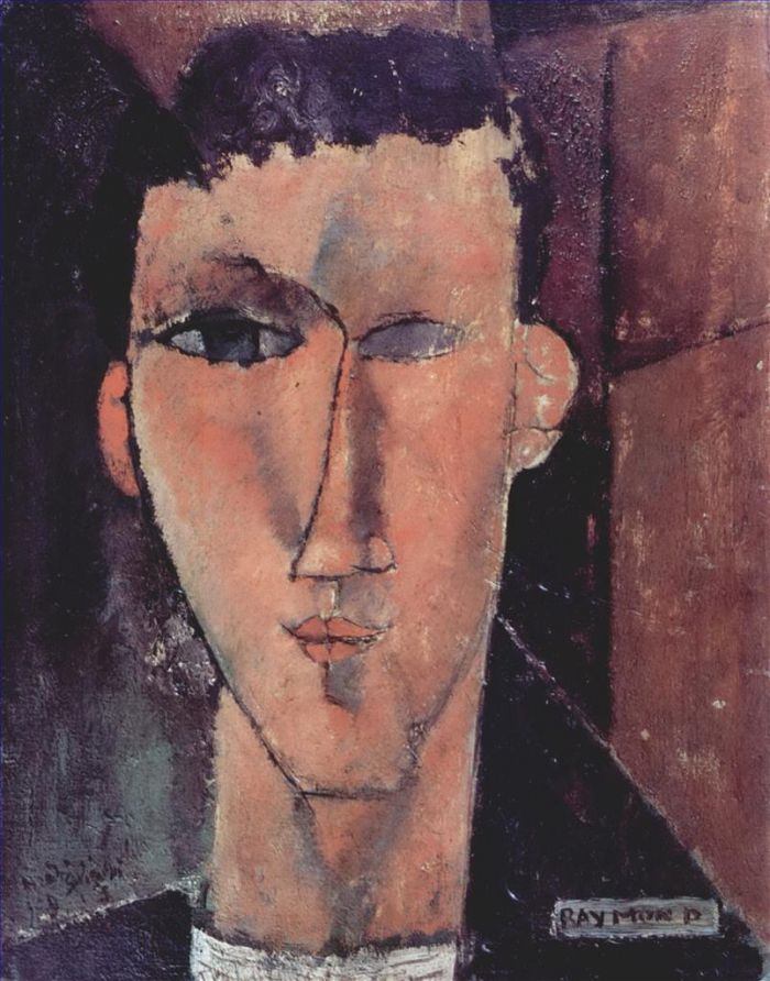 Amedeo Modigliani Ölgemälde - Porträt von Raymond 1915