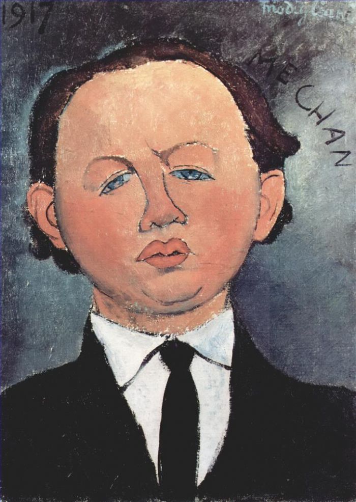 Amedeo Modigliani Ölgemälde - Porträt des mechanischen 1917