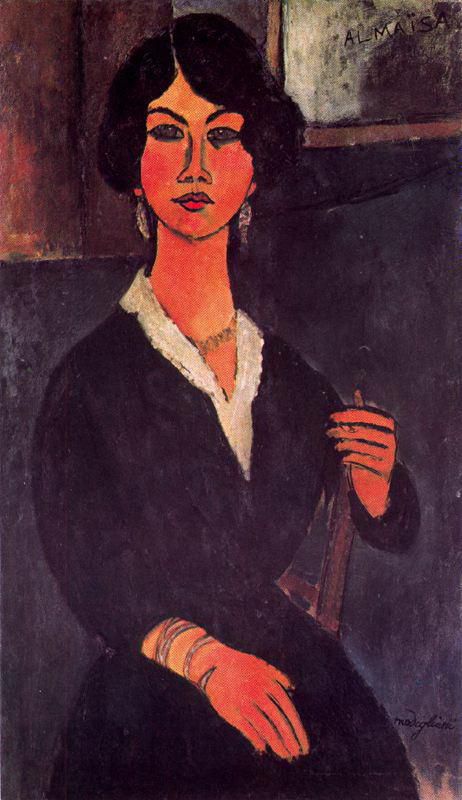 Amedeo Modigliani Ölgemälde - sitzender Algerier Almaiisa 1916