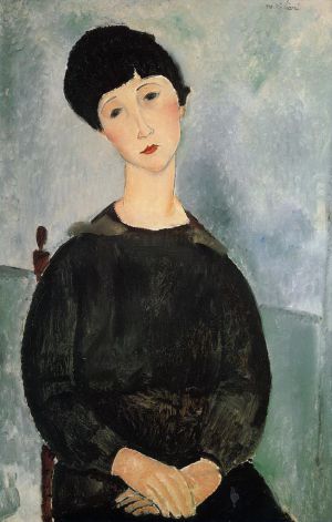Amedeo Modigliani Werk - Sitzende junge Frau 1918