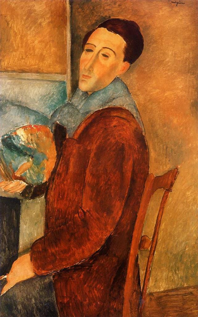 Amedeo Modigliani Ölgemälde - Selbstporträt 1919
