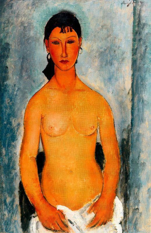 Amedeo Modigliani Ölgemälde - Stehende nackte Elvira 1918