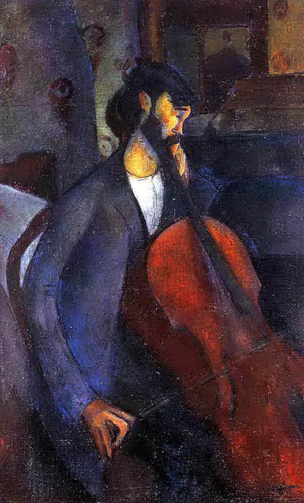 Amedeo Modigliani Ölgemälde - der Cellist 1909