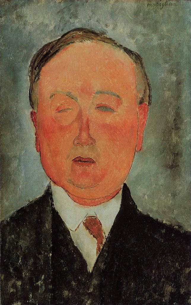 Amedeo Modigliani Ölgemälde - der Mann mit dem Monokel