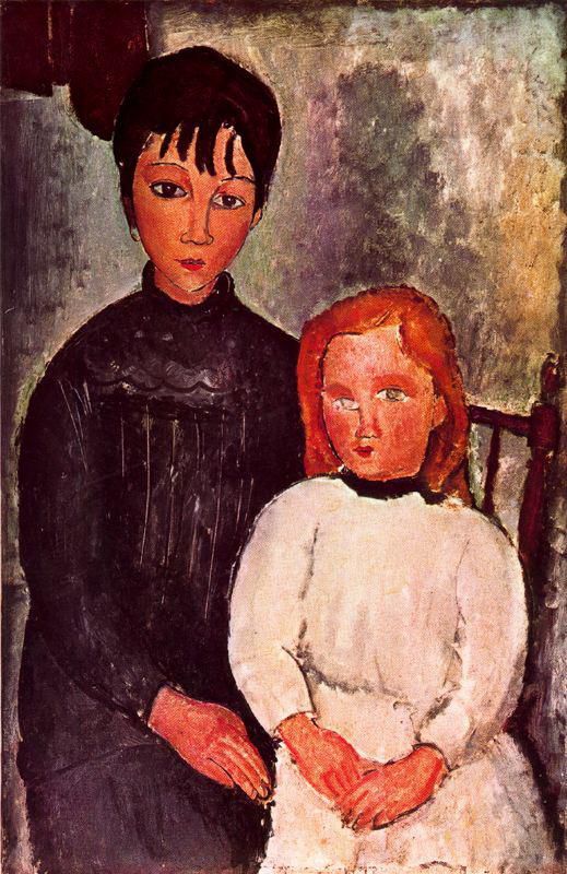 Amedeo Modigliani Ölgemälde - zwei Mädchen 1918