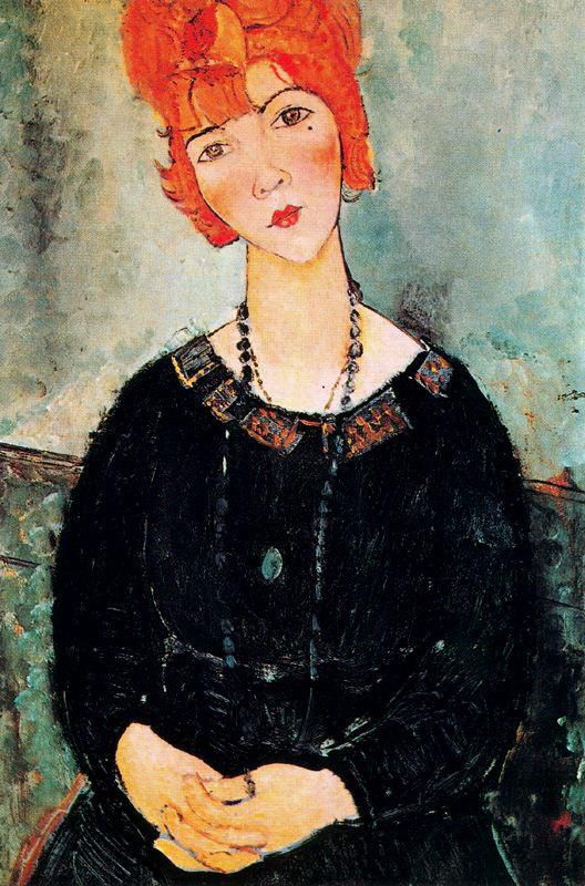 Amedeo Modigliani Ölgemälde - Frau mit Halskette 1917