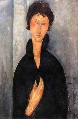 Amedeo Modigliani Werk - Frau mit blauen Augen 1918