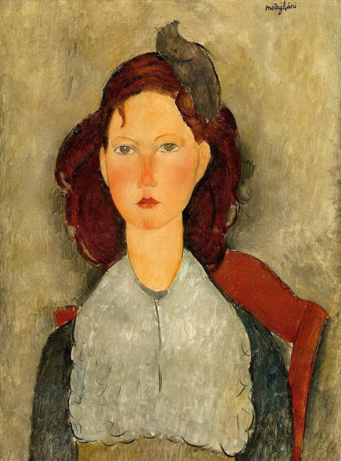 Amedeo Modigliani Ölgemälde - junges Mädchen, sitzend 1918
