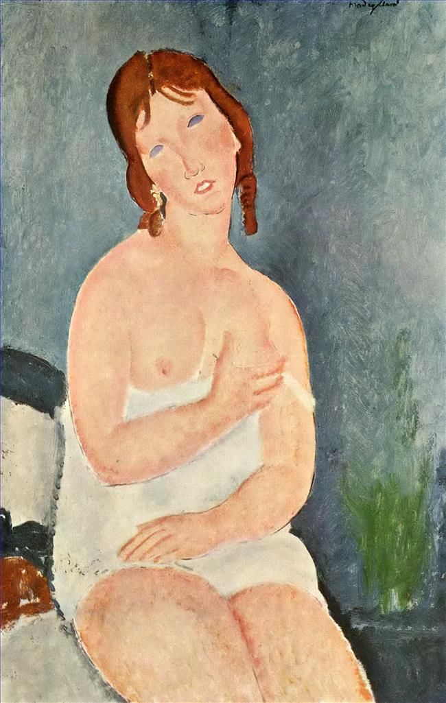 Amedeo Modigliani Ölgemälde - junge Frau im Hemd, die kleine Milchmagd