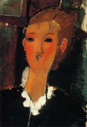 Amedeo Modigliani Werk - junge Frau mit kleiner Halskrause, 1915