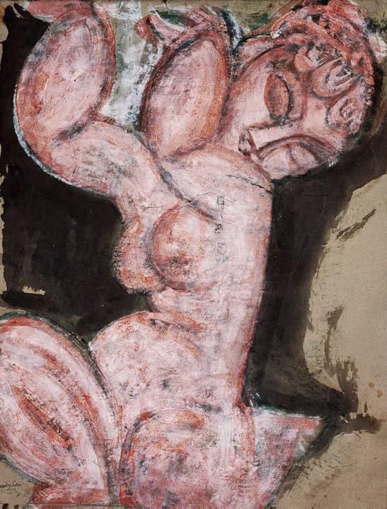 Amedeo Modigliani Andere Malerei - Rosenkaryatide Audace 1913