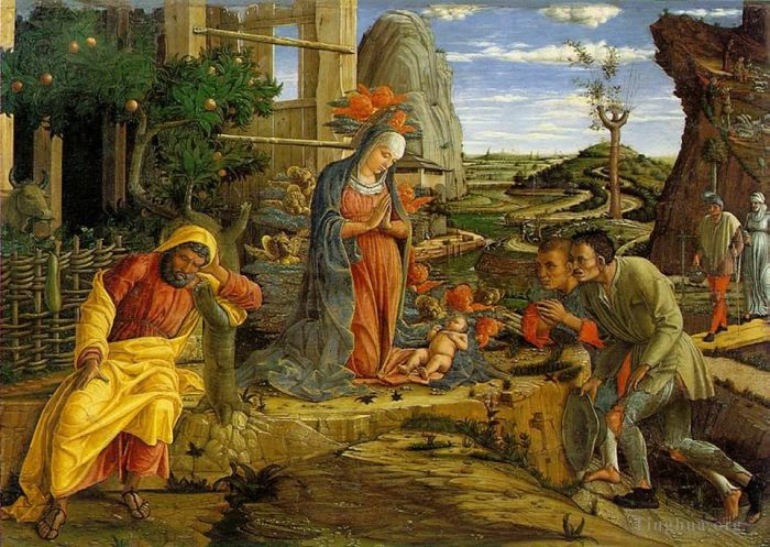 Andrea Mantegna Ölgemälde - Anbetung der Hirten
