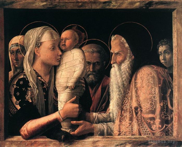 Andrea Mantegna Ölgemälde - Präsentation im Tempel