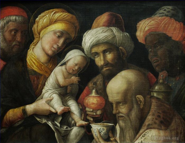 Andrea Mantegna Ölgemälde - Die Anbetung der Heiligen Drei Könige