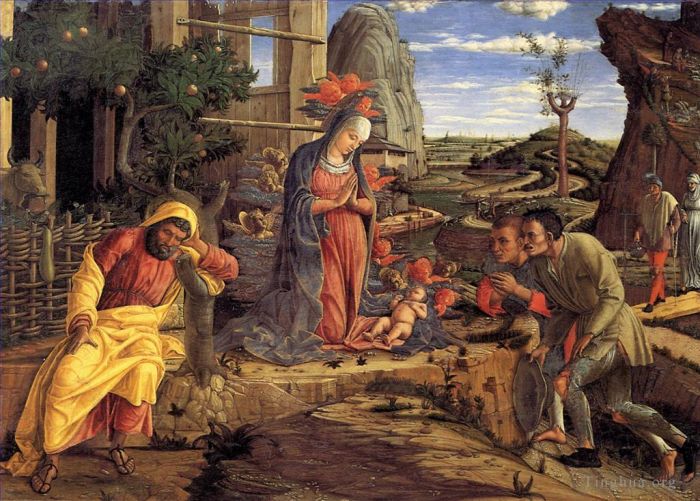 Andrea Mantegna Ölgemälde - Die Anbetung der Hirten