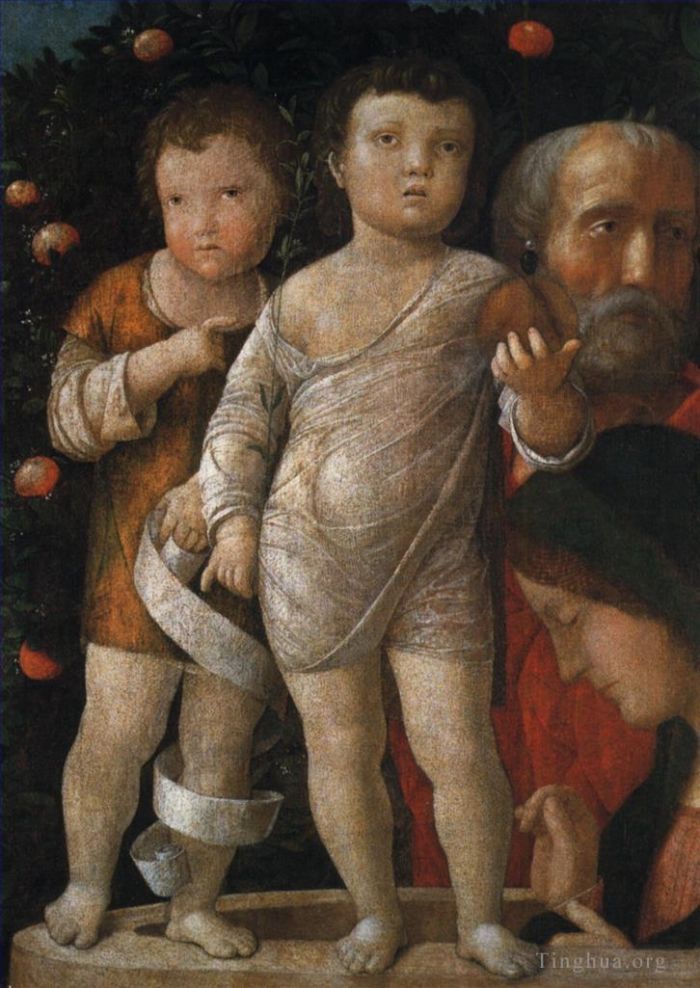 Andrea Mantegna Ölgemälde - Die Heilige Familie mit Johannes