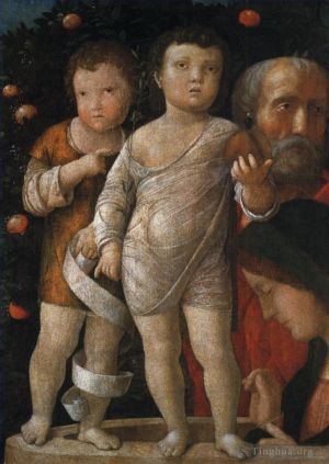 Andrea Mantegna Werk - Die Heilige Familie mit Johannes