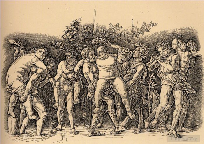 Andrea Mantegna Andere Malerei - Bacchanal mit Silenus