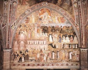 Andrea da Firenze Werk - Die militante und triumphierende Kirche 1365