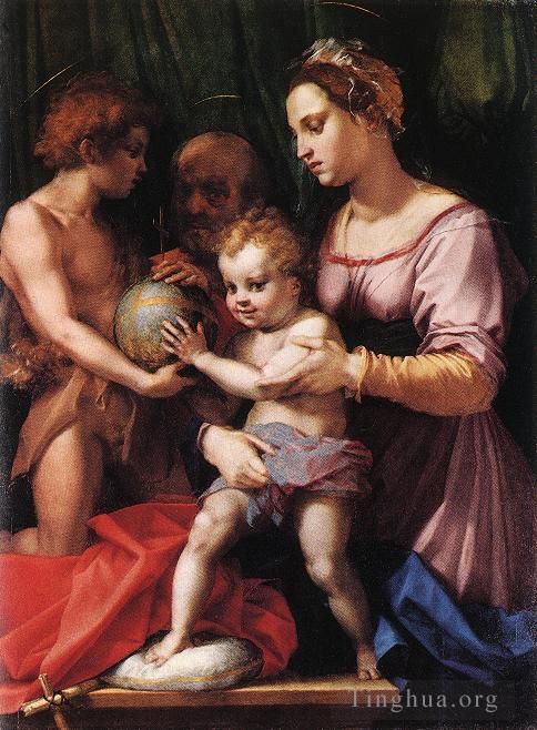 Andrea del Sarto Ölgemälde - Heilige Familie Borgherini WGA