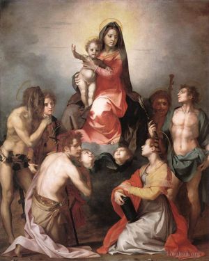 Andrea del Sarto Werk - Madonna in Herrlichkeit und Heiligen