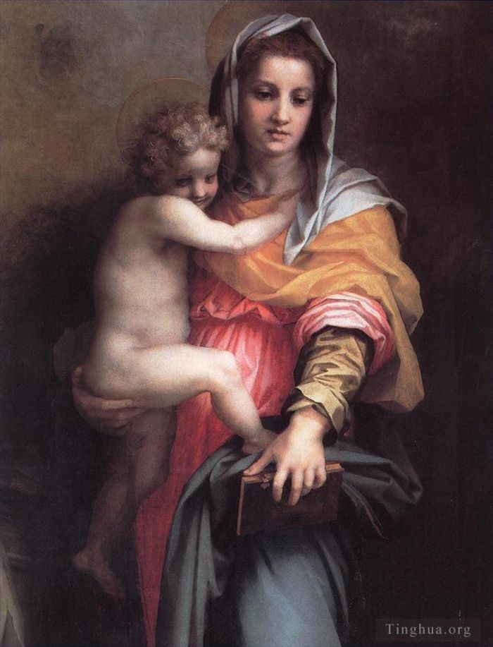Andrea del Sarto Ölgemälde - Detail der Madonna der Harpyien