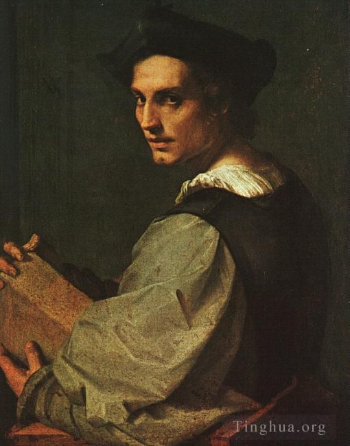 Andrea del Sarto Ölgemälde - Porträt eines jungen Mannes