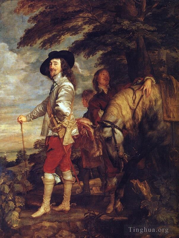 Sir Anthony van Dyck Ölgemälde - Karl I., König von England bei der Jagd