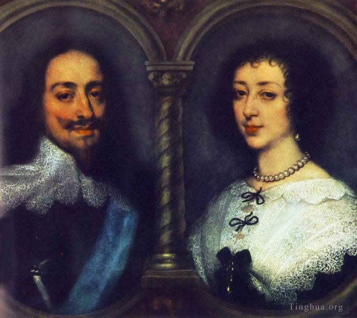 Sir Anthony van Dyck Ölgemälde - Karl I. von England und Henrietta von Frankreich