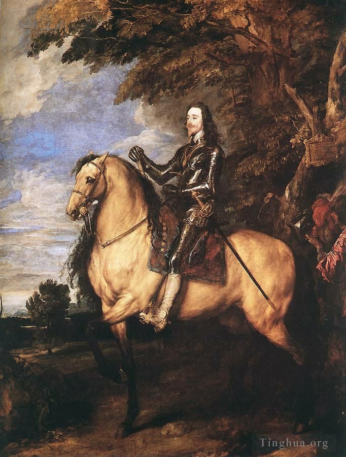Sir Anthony van Dyck Ölgemälde - CharlesI zu Pferd