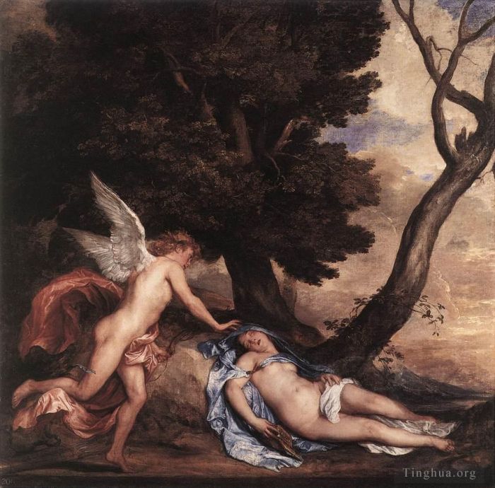 Sir Anthony van Dyck Ölgemälde - Amor und Psyche