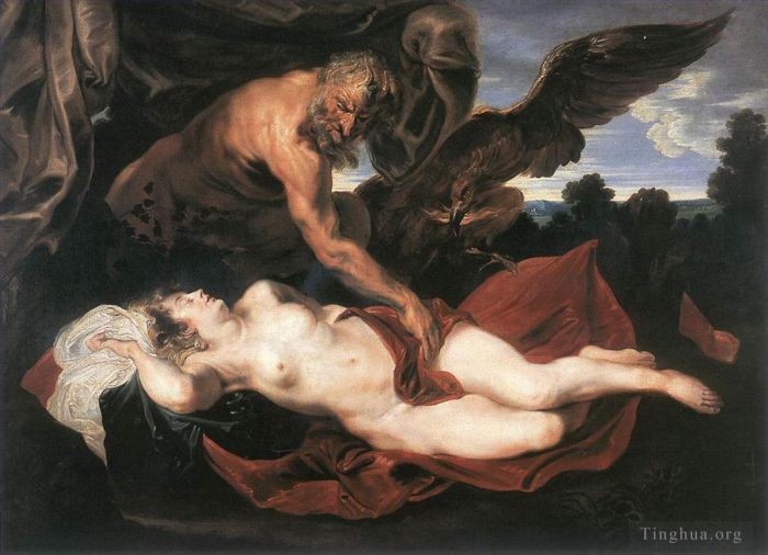 Sir Anthony van Dyck Ölgemälde - Jupiter und Antiope Barockmythologischer Antonius van Dyck
