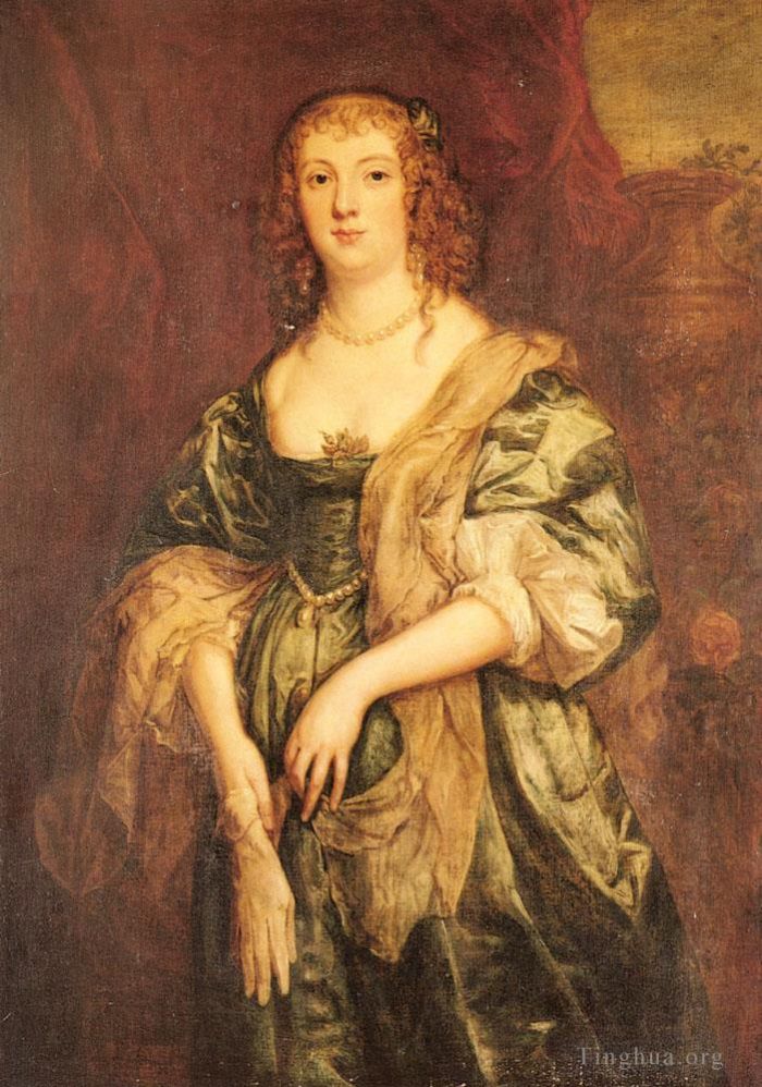 Sir Anthony van Dyck Ölgemälde - Porträt von Anne Carr Gräfin von Bedford