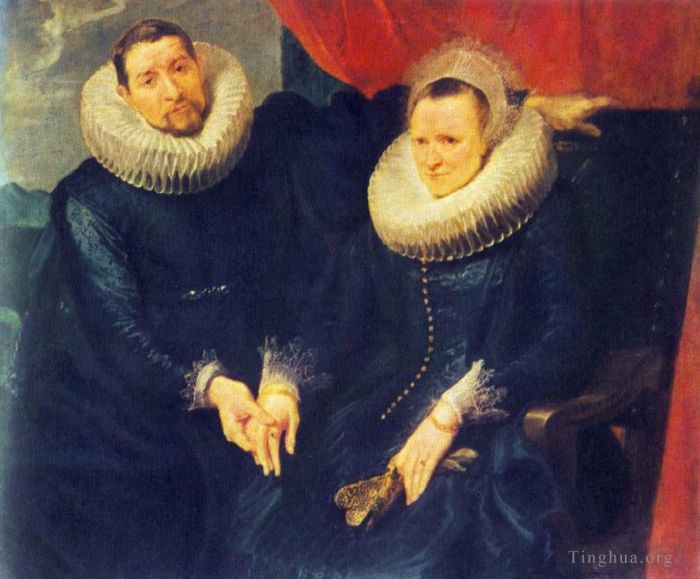 Sir Anthony van Dyck Ölgemälde - Porträt eines Ehepaares