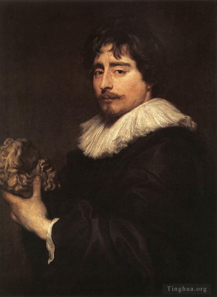 Sir Anthony van Dyck Ölgemälde - Porträt des Bildhauers Duquesnoy