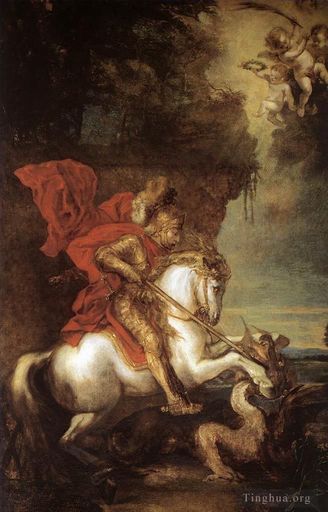 Sir Anthony van Dyck Ölgemälde - St. Georg und der Drache