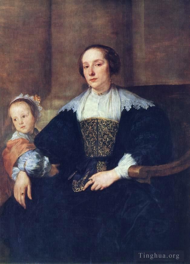 Sir Anthony van Dyck Ölgemälde - Die Frau und Tochter von Colyn de Nole